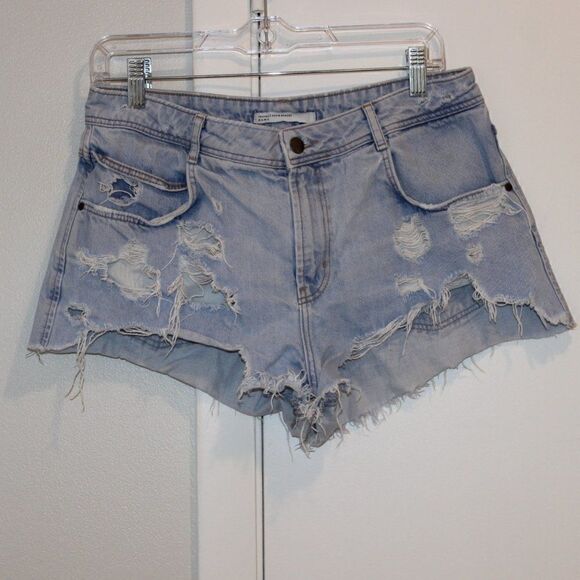Zara Trafaluc High rise Shorts Cut Off Women Size 08 - Picture 1 of 9